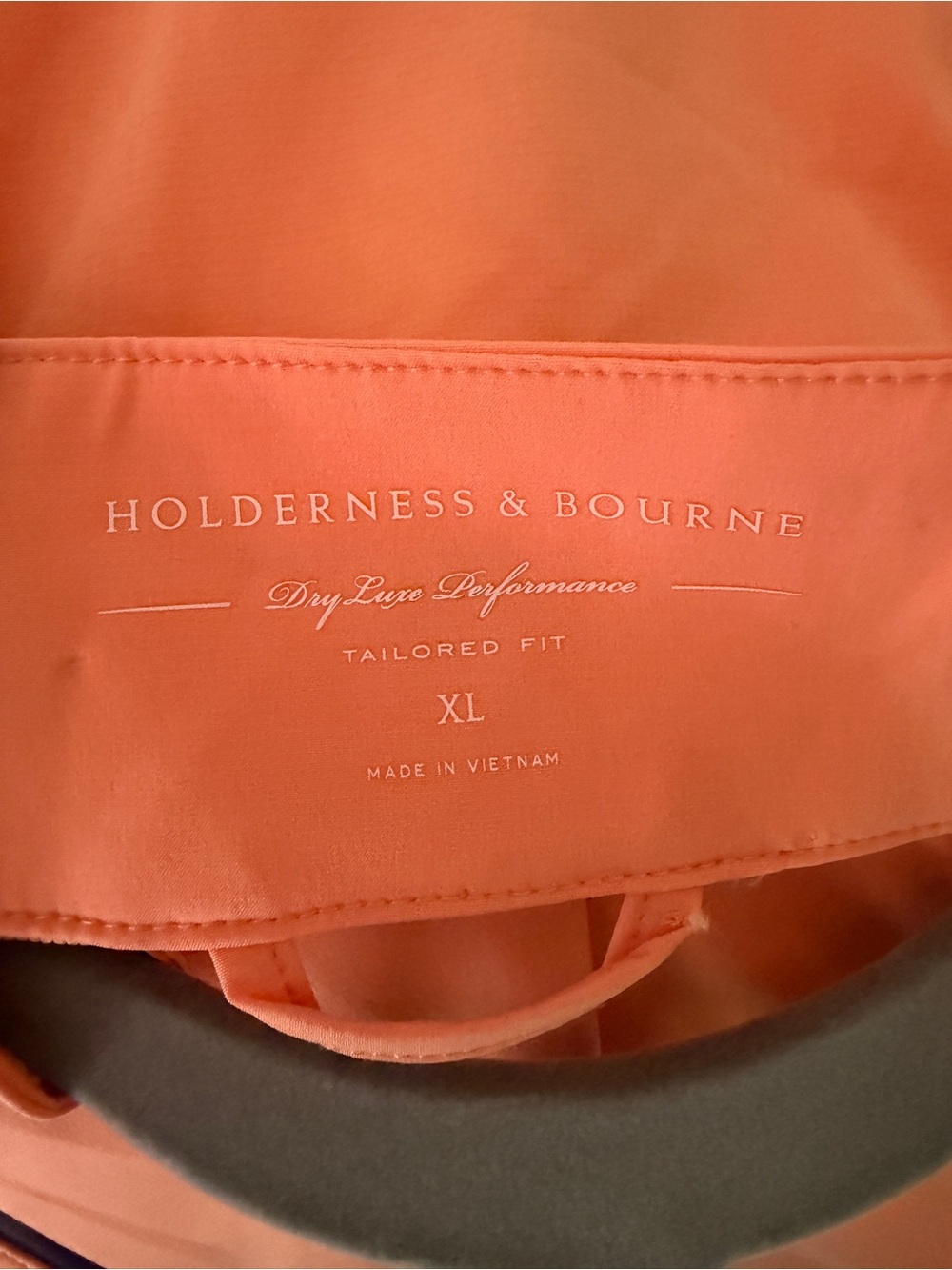 Men's Holderness & Bourne "The Hayes" Performance Golf Vest in Sunset Orange - Picture 5 of 5
